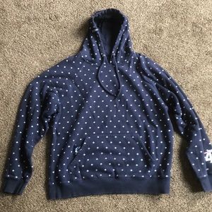 MENS NAVY BLUE LRG HOODIE SIZE LARGE